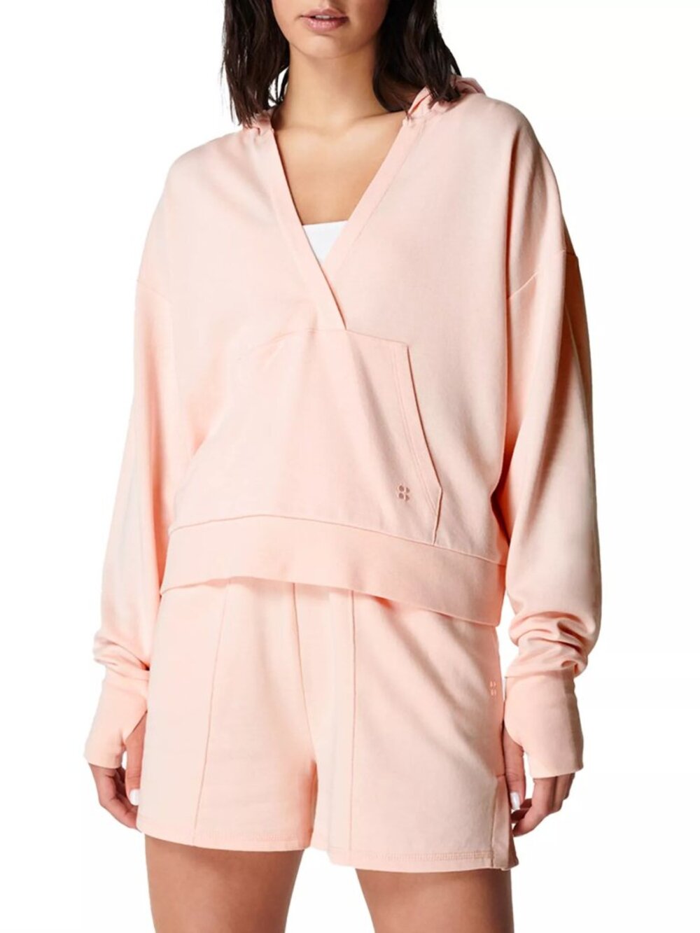 SWEATY BETTY After Class Relaxed Hoodie Sorbet Pink sz XS Women's